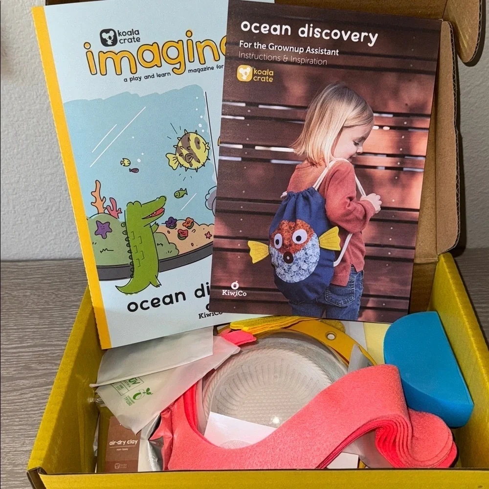 New in Box Koala Crate imagine play and learn. Puffer fish backpack.